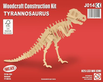 Dinosaur Set 1 Woodcraft Quay Construction Wooden 3D Model Kit J401 Age 5 plus 
